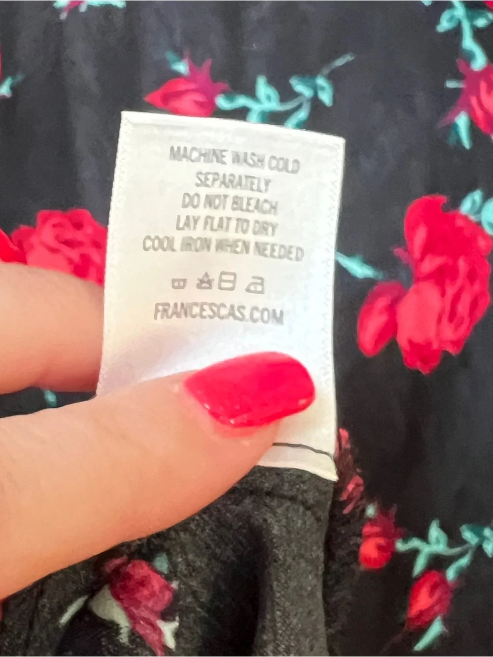 Vintage 90s Y2K Black A-Line Maxi Skirt with Red Rose Print